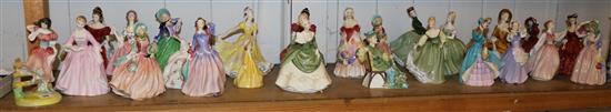 A collection of twenty six Royal Doulton figures